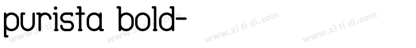 purista bold字体转换